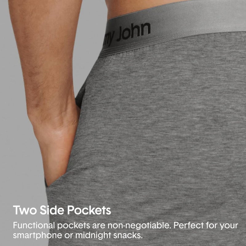 Tommy John Men's Second Skin Pajama Pants, Comfortable Soft with Pockets Sleepwear, Lounge, Yoga, Sweatpants for Men, Elastic Band Pajama Bottoms (Dress Blue, Large) - Image 5